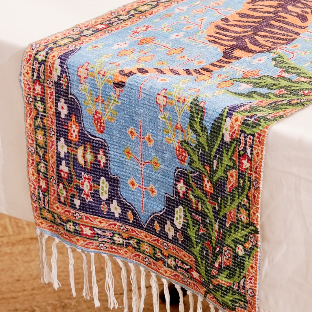 Imperial Tiger Chenille Table Runner - Image 4