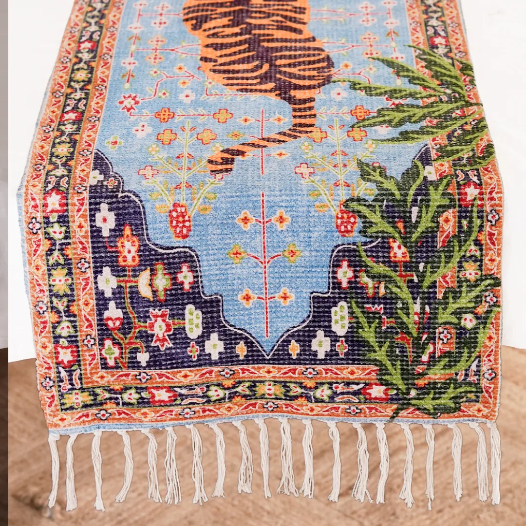 Imperial Tiger Chenille Table Runner - Image 6