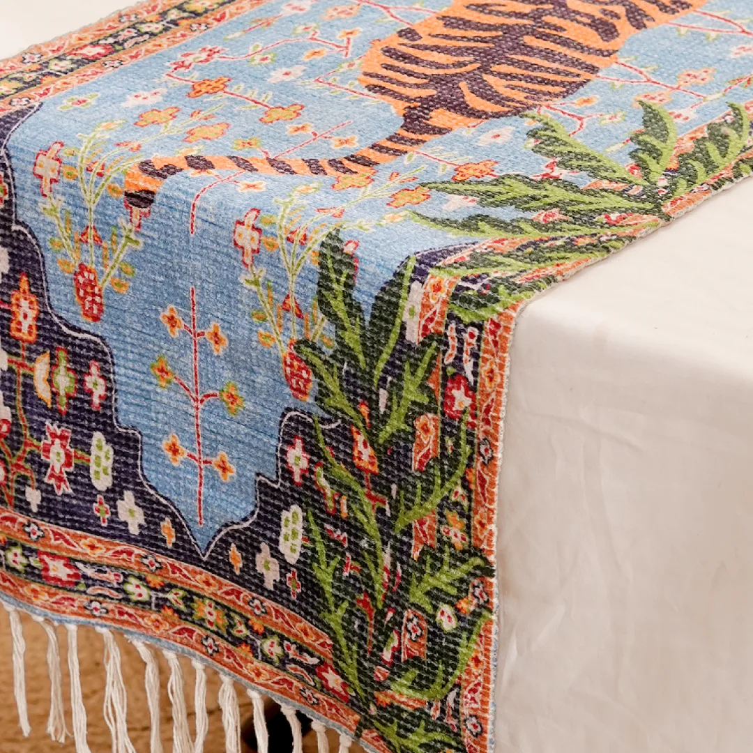 Imperial Tiger Chenille Table Runner - Image 7