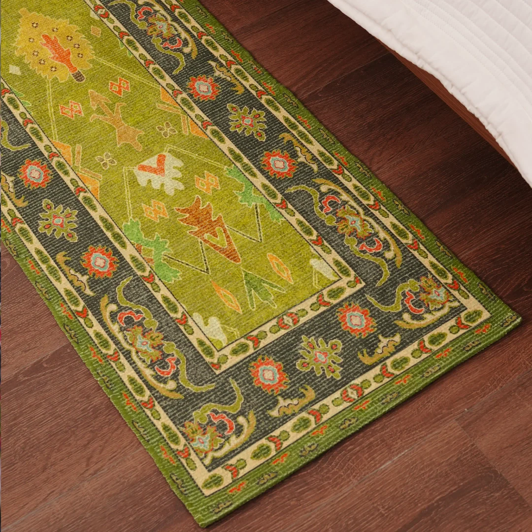 Leher Ancestral Moss Bedside Runner - Image 7