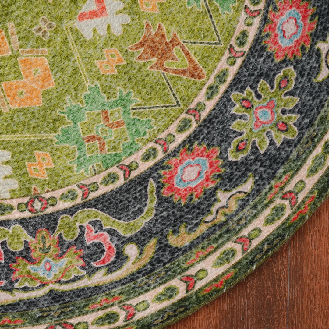 Leher Ancestral Round Rug - Image 3