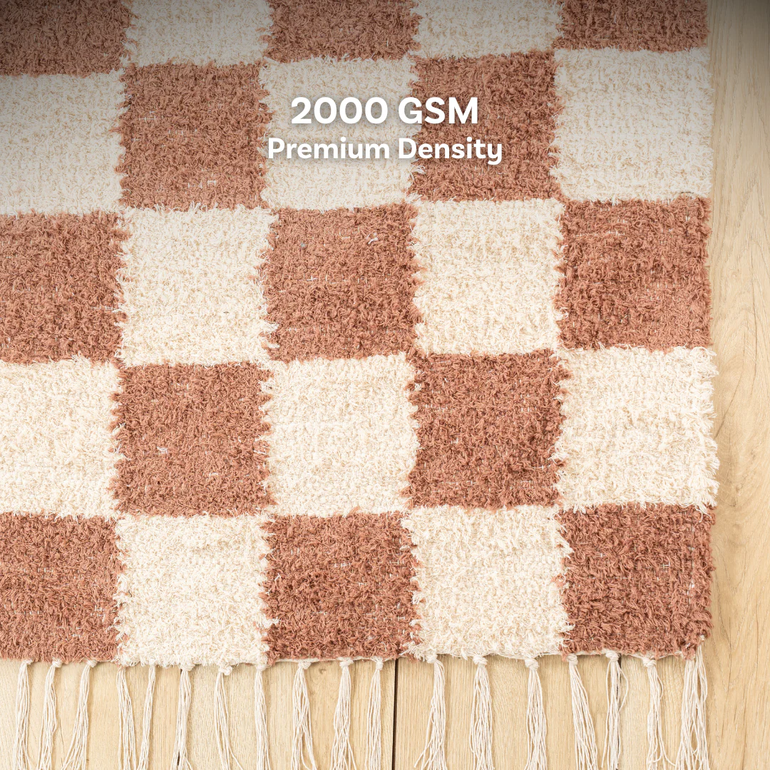 Mocha Grid Area Rug - Image 3