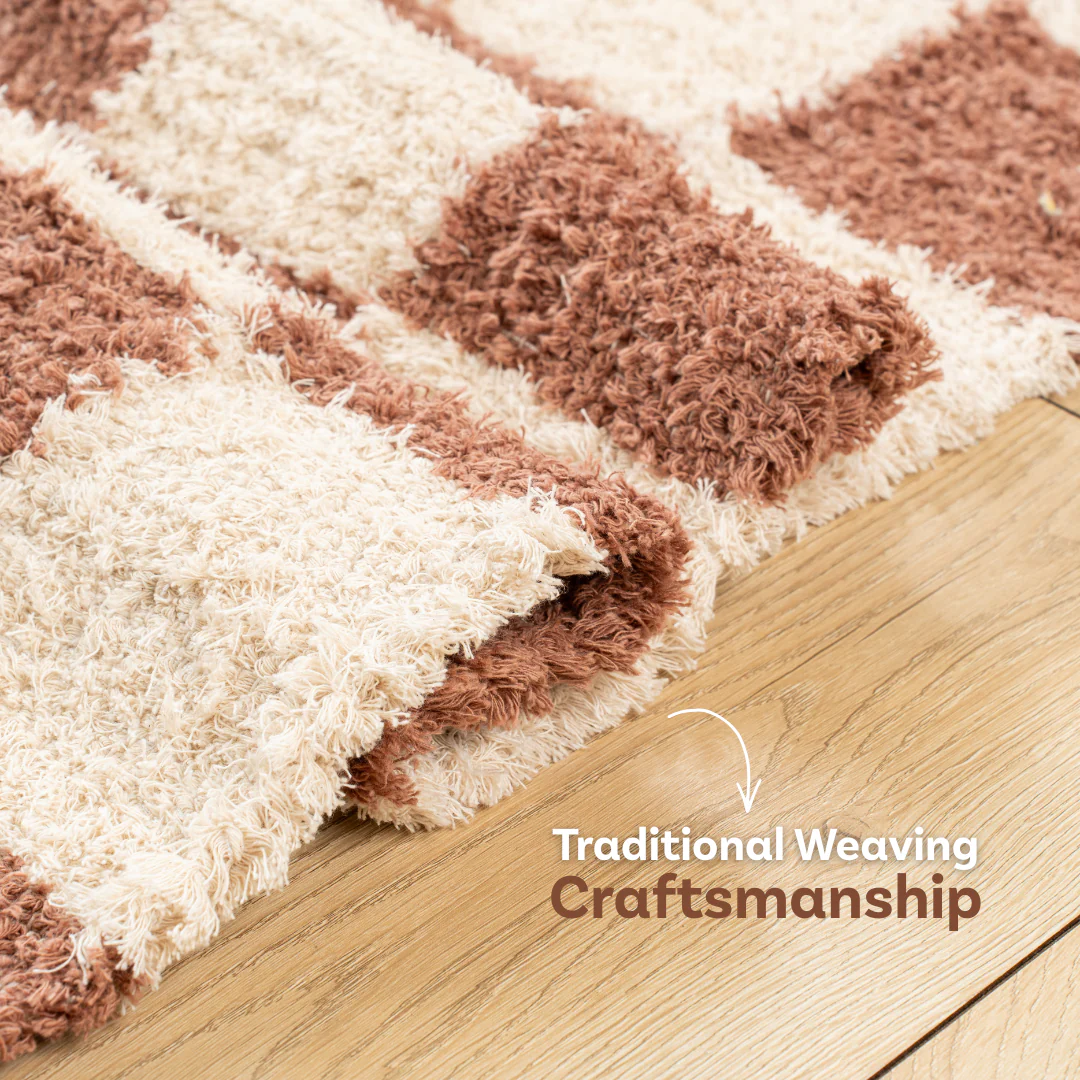 Mocha Grid Area Rug - Image 4